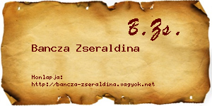 Bancza Zseraldina névjegykártya